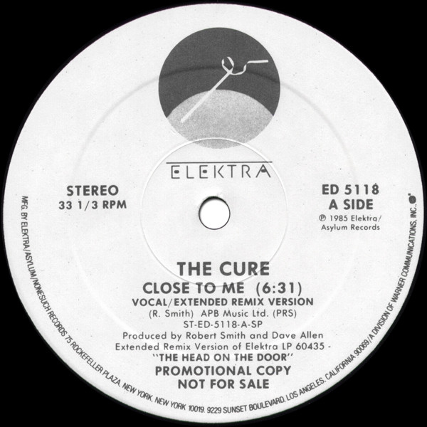 The Cure – Close To Me (1985, Vinyl) - Discogs