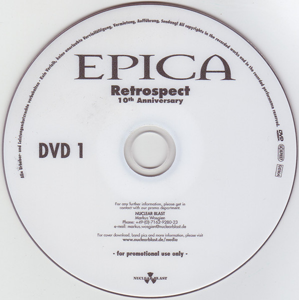 EPICA Retrospect-10th Anniversary 限定盤 純正売 www.lsansimon.com