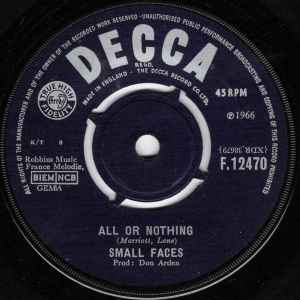 Small Faces – All Or Nothing (1966, Vinyl) - Discogs