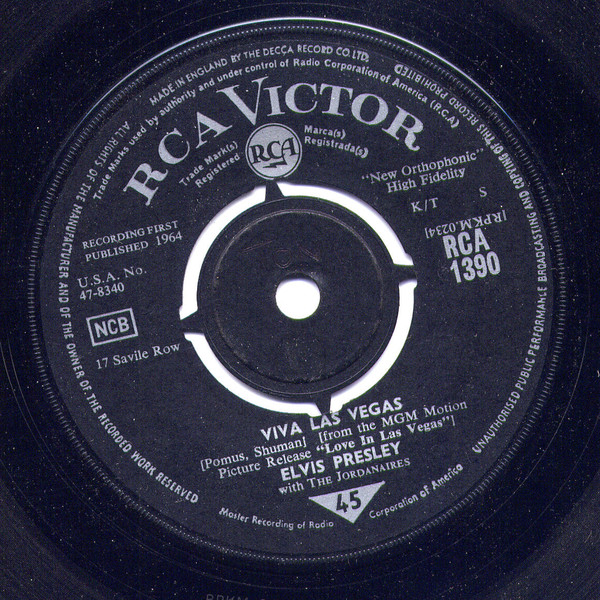 Elvis Presley – Viva Las Vegas (1964, Vinyl) - Discogs