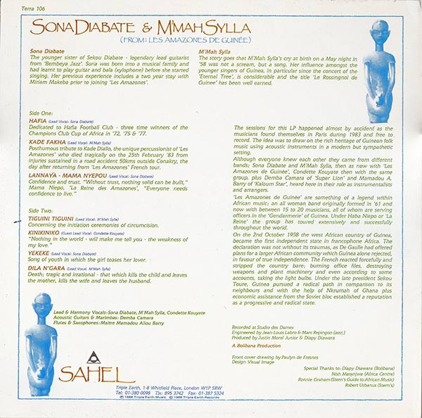 Sona Diabate & M'Mah Sylla - Sahel | Releases | Discogs