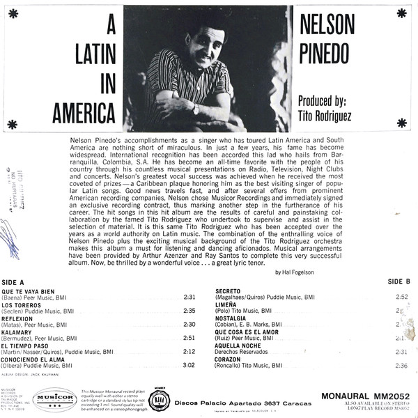 Album herunterladen Tito Rodriguez Presents Nelson Pinedo - A Latin In America