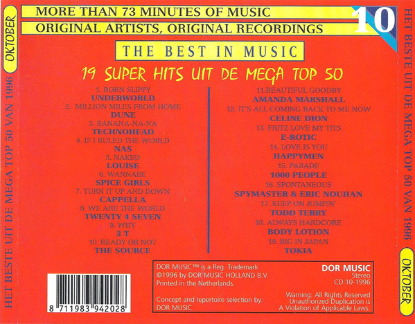 lataa albumi Download Various - Het Beste Uit De Mega Top 50 Van 1996 Oktober album