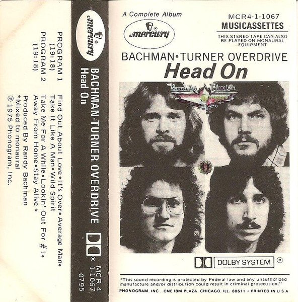 Bachman-Turner Overdrive – Head On (Cassette) - Discogs