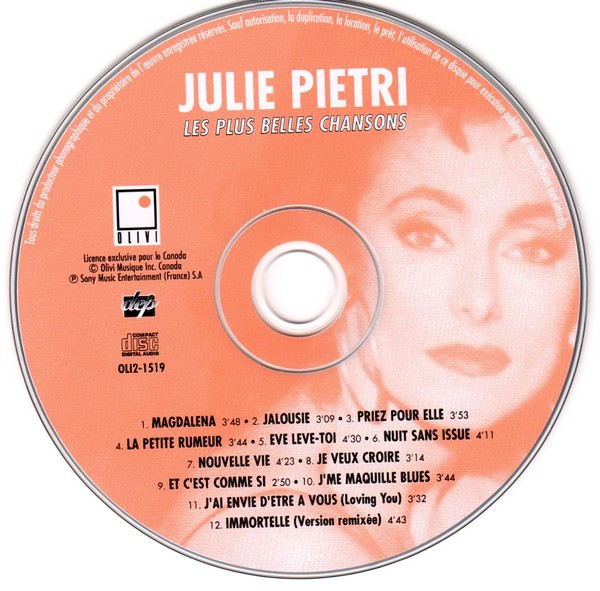 last ned album Julie Pietri - Les Plus Belles Chansons