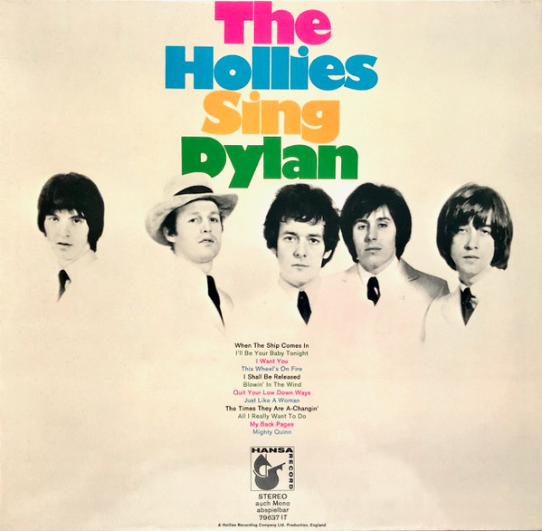 The Hollies - Hollies Sing Dylan | Releases | Discogs