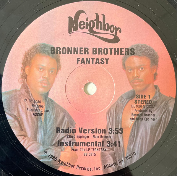 Bronner Brothers – Fantasy (1986, Vinyl) - Discogs