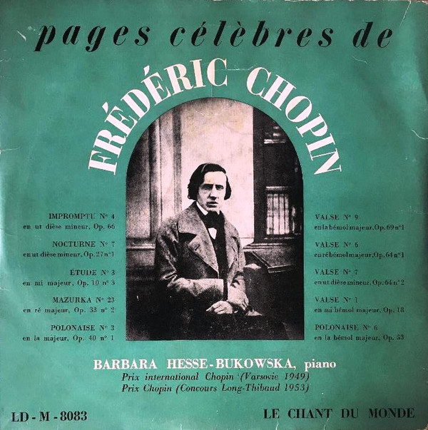 Album herunterladen Frédéric Chopin Barbara HesseBukowska - Pages Célèbres De Frédéric Chopin