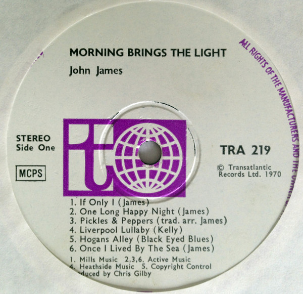 John James☆Morning Brings The Light UK T - 洋楽