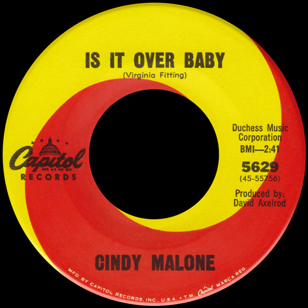 lataa albumi Cindy Malone - Is It Over Baby