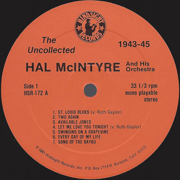 télécharger l'album Hal McIntyre And His Orchestra - The Uncollected Hal McIntyre And His Orchestra 1943 1946