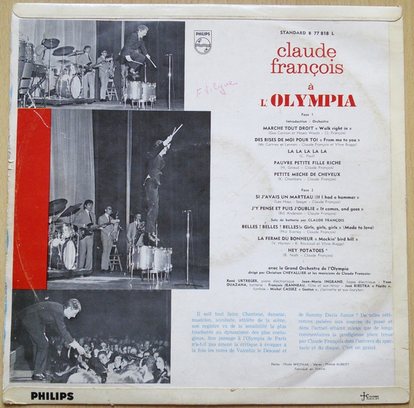 descargar álbum Claude François - À L Olympia