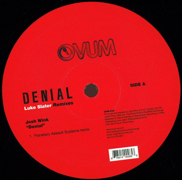 Josh Wink – Denial (Luke Slater Remixes) (2016, Vinyl) - Discogs