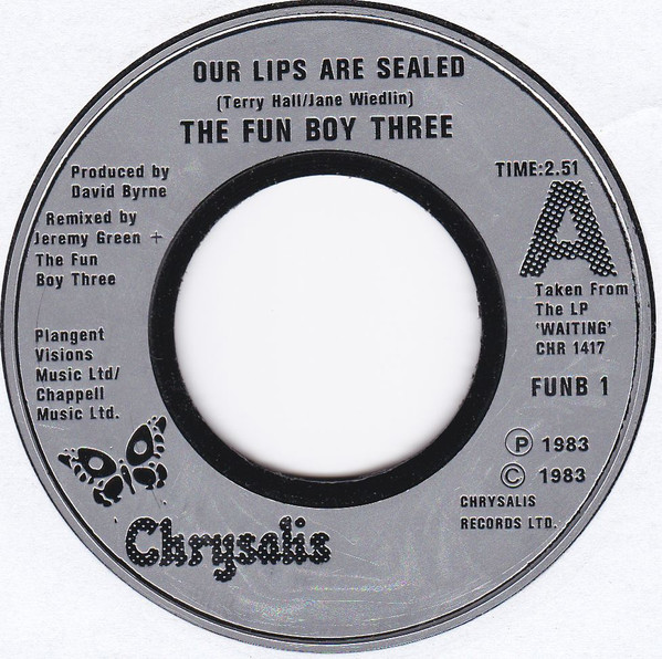 Fun Boy Three – Our Lips Are Sealed (1983, Silver Injection label