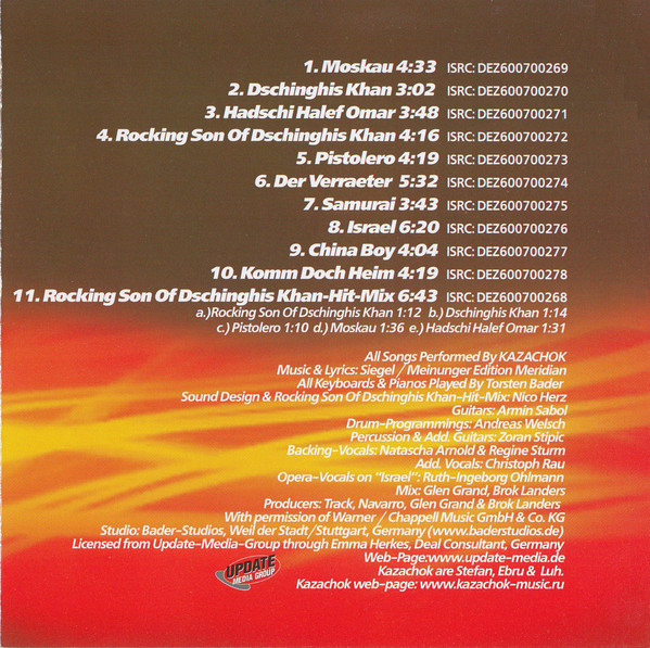 lataa albumi Dschinghis Khan Performed By The Band Kazachok - Dschinghis Khan Best Hits