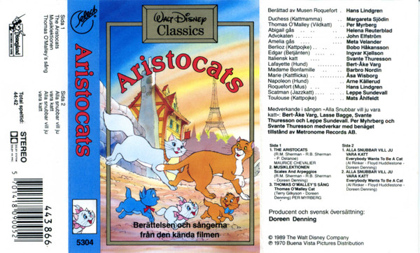 Aristocats (1989, Dolby Dolby HX Cassette) - Discogs