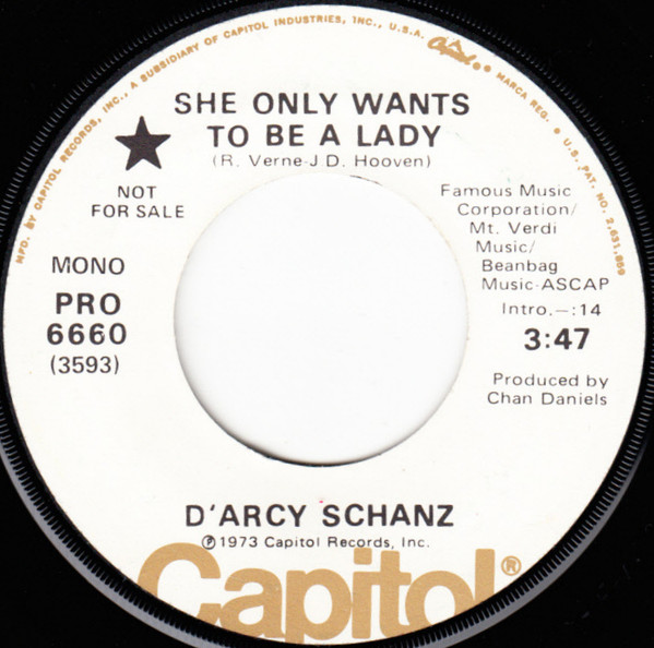 D’arcy Schanz – She Only Wants To Be A Lady