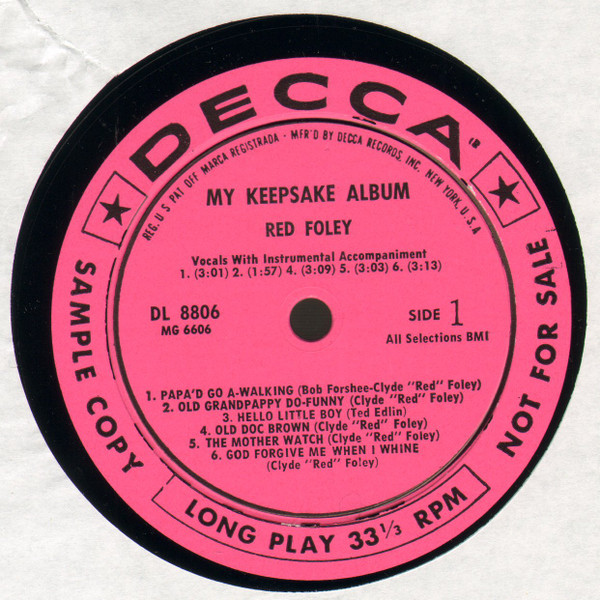 télécharger l'album Red Foley - My Keepsake Album