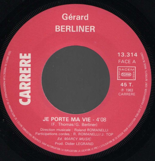 baixar álbum Gérard Berliner - Je Porte Ma Vie