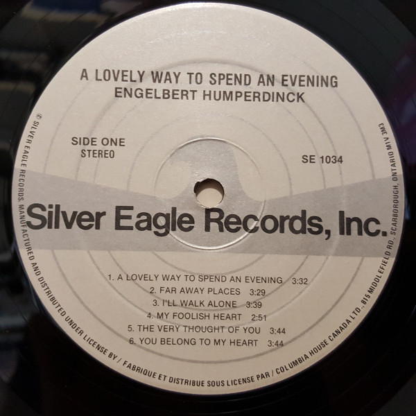 Engelbert Humperdinck - A Lovely Way To Spend An Evening | Silver Eagle Records, Inc. (SE 1034) - 3