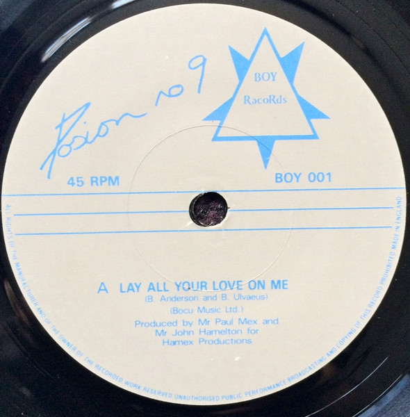 Posion No 9 – Lay All Your Love On Me (1986, Vinyl) - Discogs