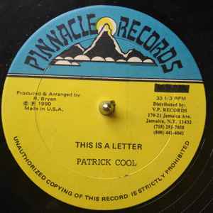 Patrick Cool This Is A Letter 1990 Vinyl Discogs