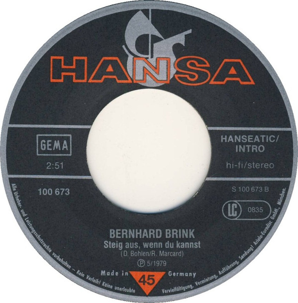 last ned album Bernhard Brink - Frei Und Abgebrannt