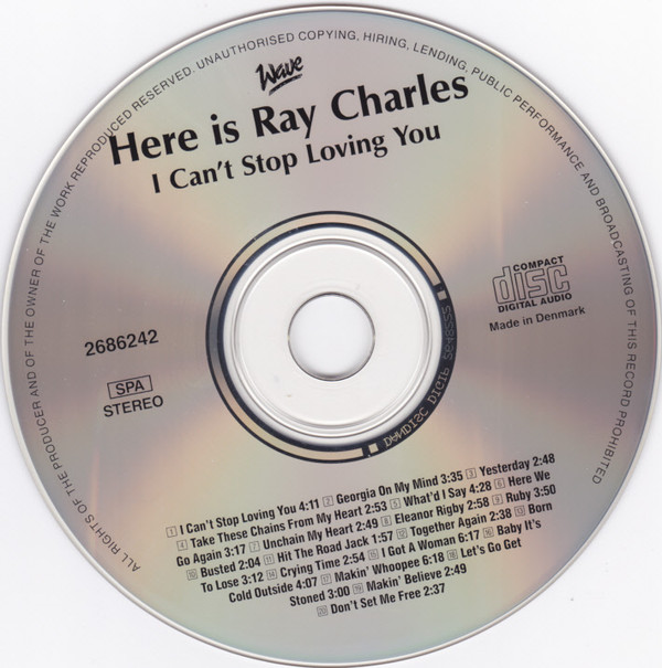 Album herunterladen Ray Charles - Here Is Ray Charles I Cant Stop Loving You