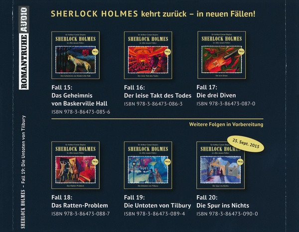 last ned album Andreas Masuth - Sherlock Holmes Fall 19 Die Untoten Von Tilbury