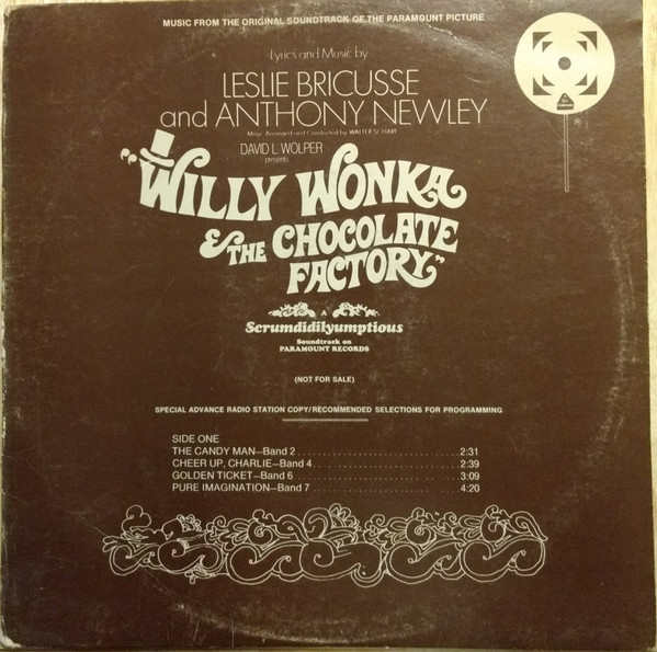 Leslie Bricusse And Anthony Newley – Willy Wonka & The Chocolate Factory ( Music From The Original Soundtrack Of The Paramount Picture) (1971, Vinyl)  - Discogs