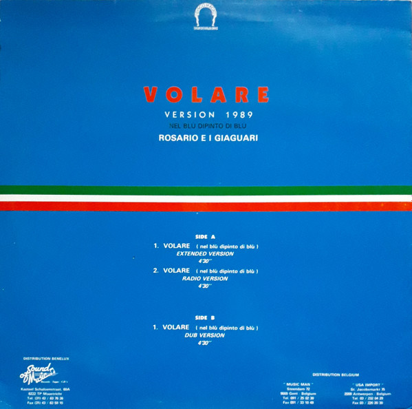 ladda ner album Rosario E I Giaguari - Volare Version 1989 Nel Blù Dipinto Di Blù
