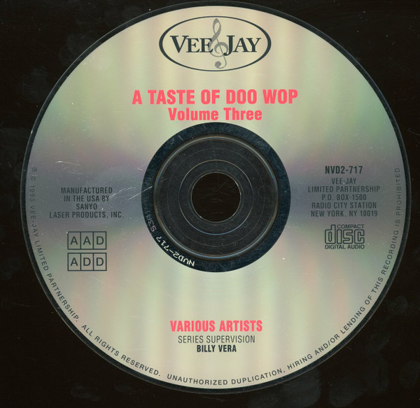 Album herunterladen various - A Taste Of Doo Wop Volume Three