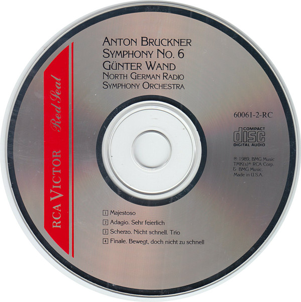lataa albumi Bruckner, Günter Wand, North German Radio Symphony Orchestra - Symphony N6