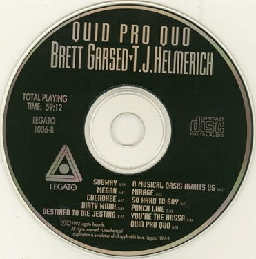 last ned album Brett Garsed, T J Helmerich - Quid Pro Quo