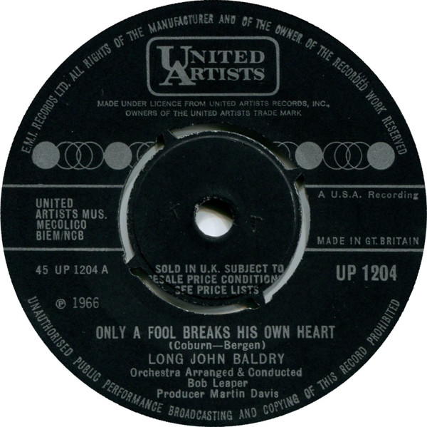 descargar álbum Long John Baldry - Only A Fool Breaks His Own Heart