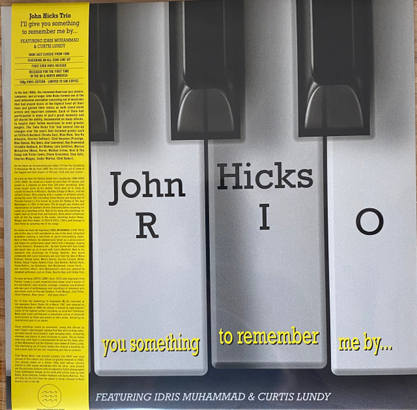 John Hicks Trio - I'll Give You Something To Remember Me By ...