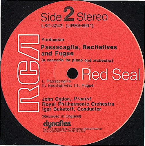 RCA Red Seal USRSS4 Dynaflex Labels