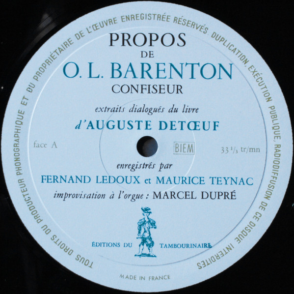 télécharger l'album Auguste Detœuf - Propos de OL Barenton