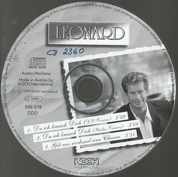 télécharger l'album Leonard - Du Ich Brauch Dich