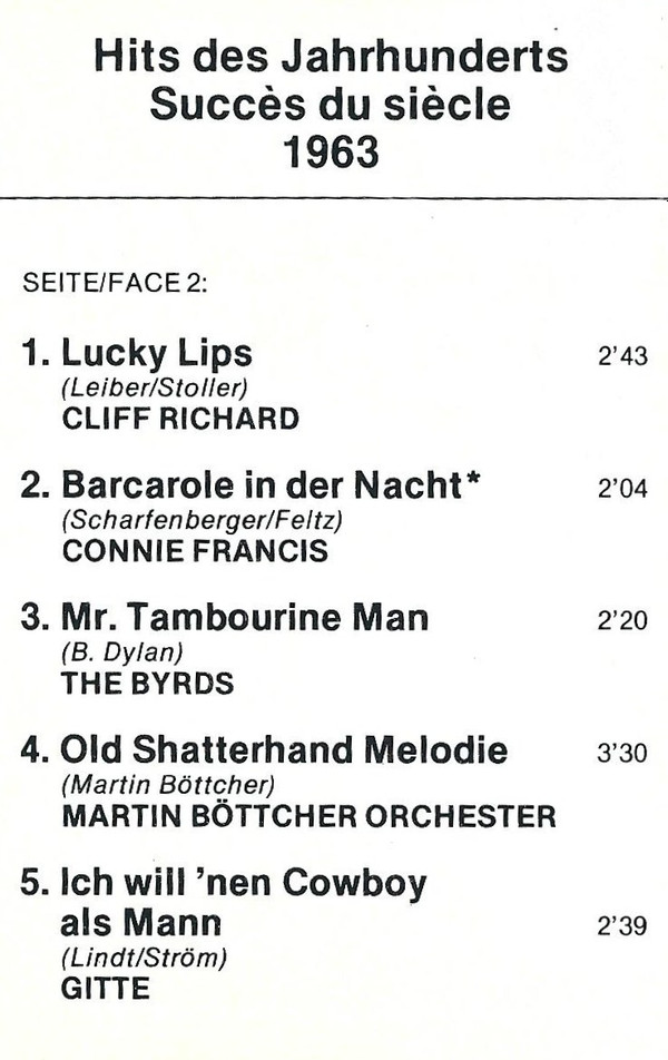 télécharger l'album Various - Hits Des Jahrhunderts 1963
