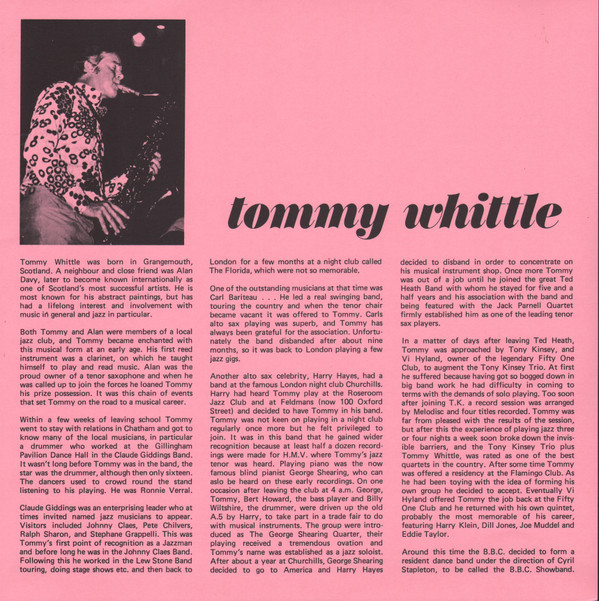 Tommy Whittle Quartet - ... Why Not | 33.3 Jam (JAM 648) - 5