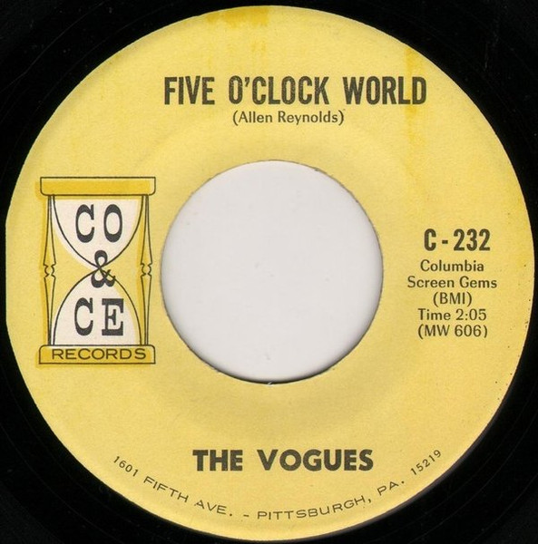 The Vogues – Five O'Clock World (1965, Vinyl) - Discogs