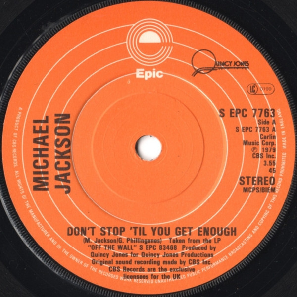 Michael Jackson - Don't Stop 'Til You Get Enough | Releases | Discogs