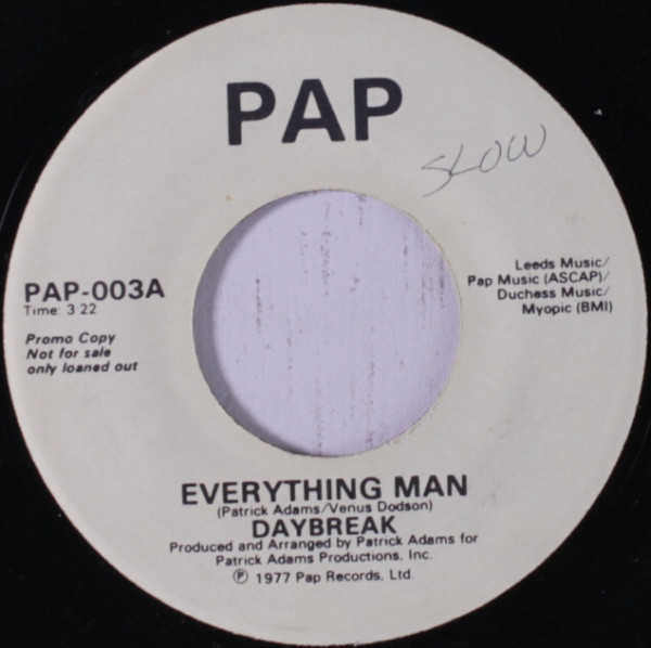 Daybreak – Everything Man / I Need Love (1977, Vinyl) - Discogs