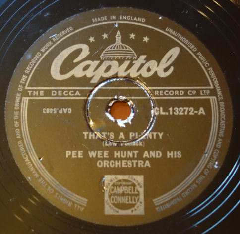baixar álbum Pee Wee Hunt And His Orchestra - Thats A Plenty Clarinet Marmalade