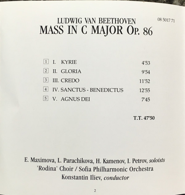 baixar álbum Beethoven, Sofia Philharmonic Choir & Orchestra, Konstantin Iliev - Mass In C Major
