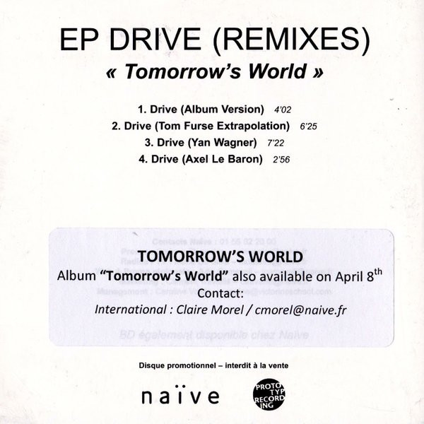 télécharger l'album Download Tomorrow's World - EP Drive Remixes album