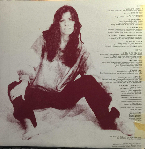 Carly Simon - No Secrets | Elektra (75049) - 5