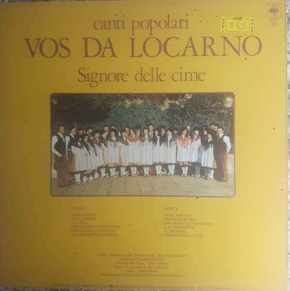 télécharger l'album Vos Da Locarno - Signore Delle Cime
