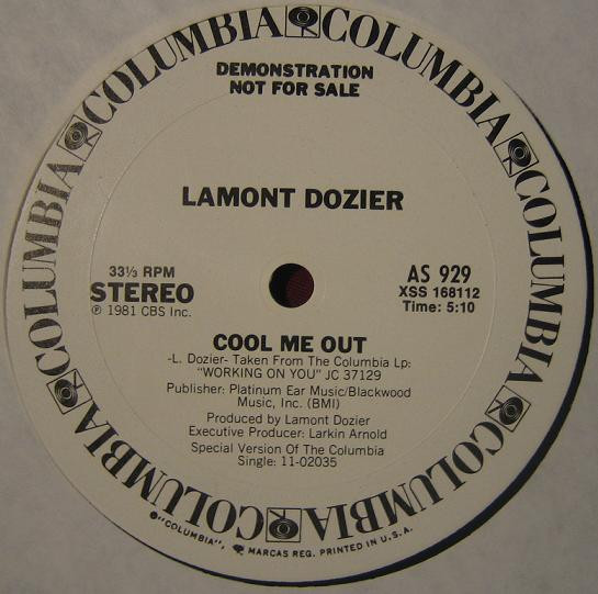 Lamont Dozier – Cool Me Out (1981, Vinyl) - Discogs